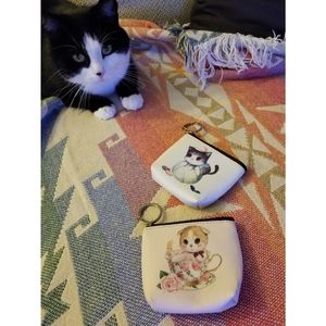 Pastel Kitten Change Purses
